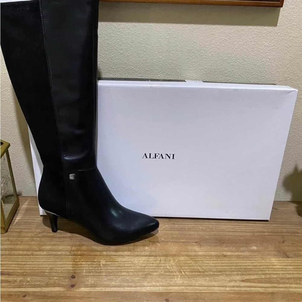 Alfani Women's Elegant Black Heeled Boots